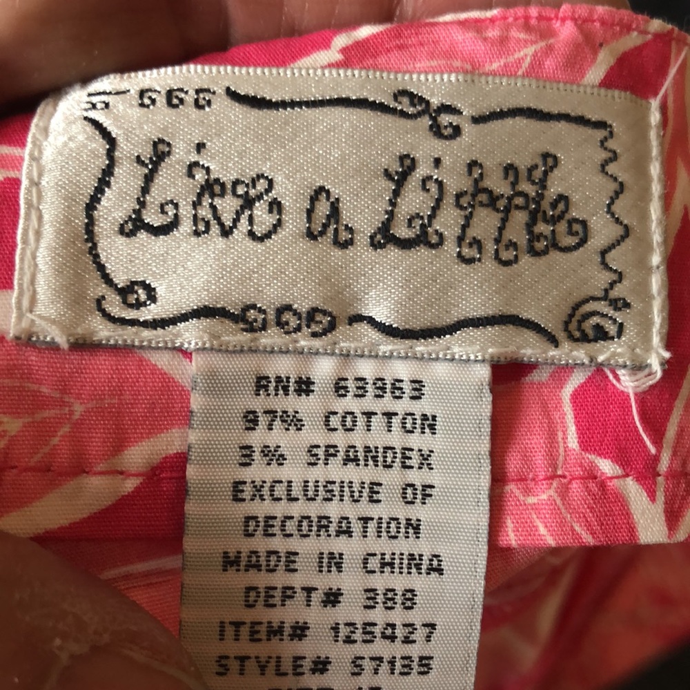 Live a Little pink floral printed skirt - Picture 7 of 7